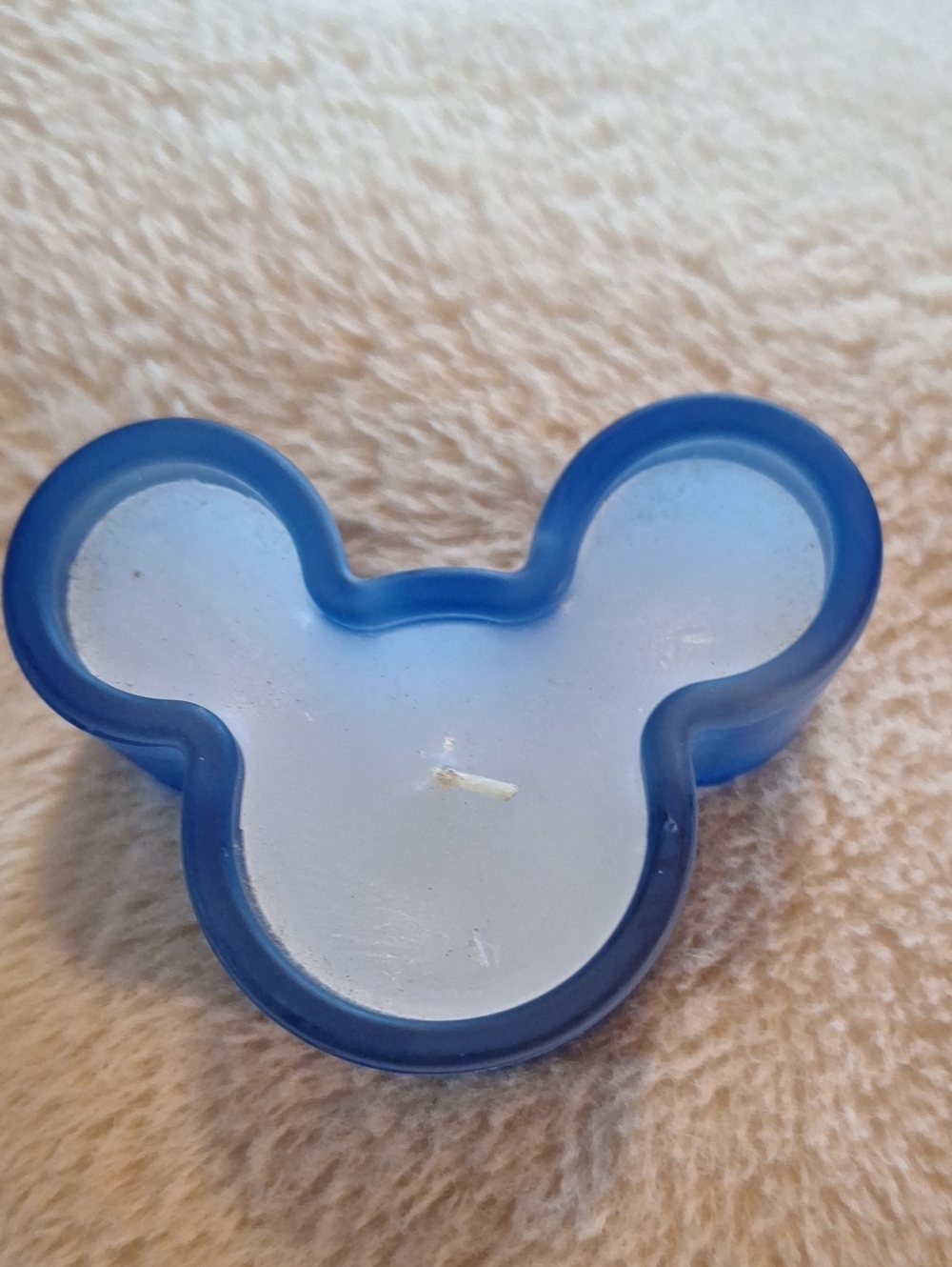 Disney Blue Mickey Head Candle